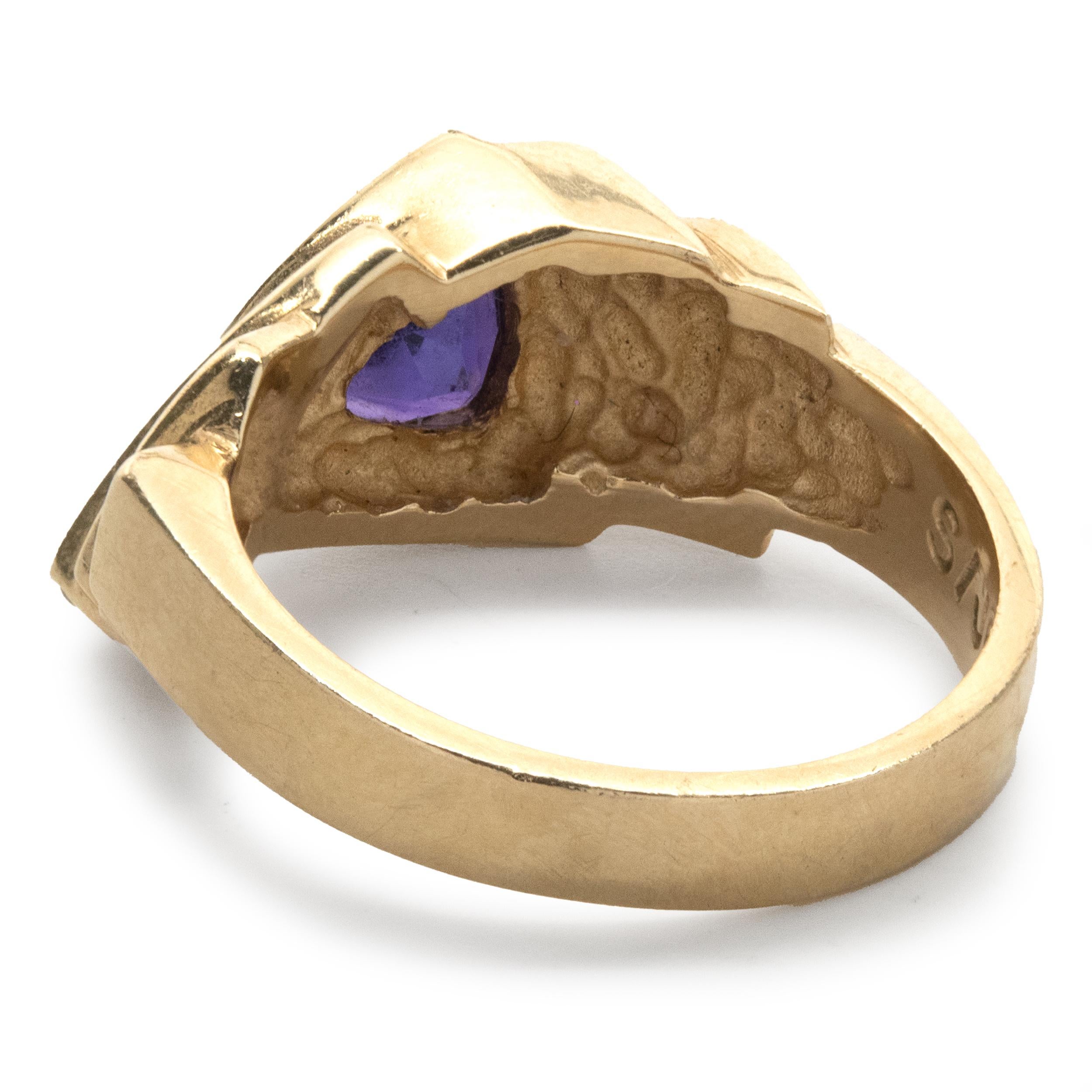 vintage 14k gold amethyst ring