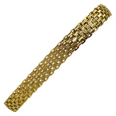 14 Karat Yellow Gold Vintage Bismark Link Chain Bracelet