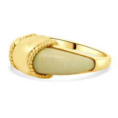14 Karat Yellow Gold Vintage Bone Ring