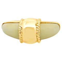 Bague en or jaune 14 carats os vintage