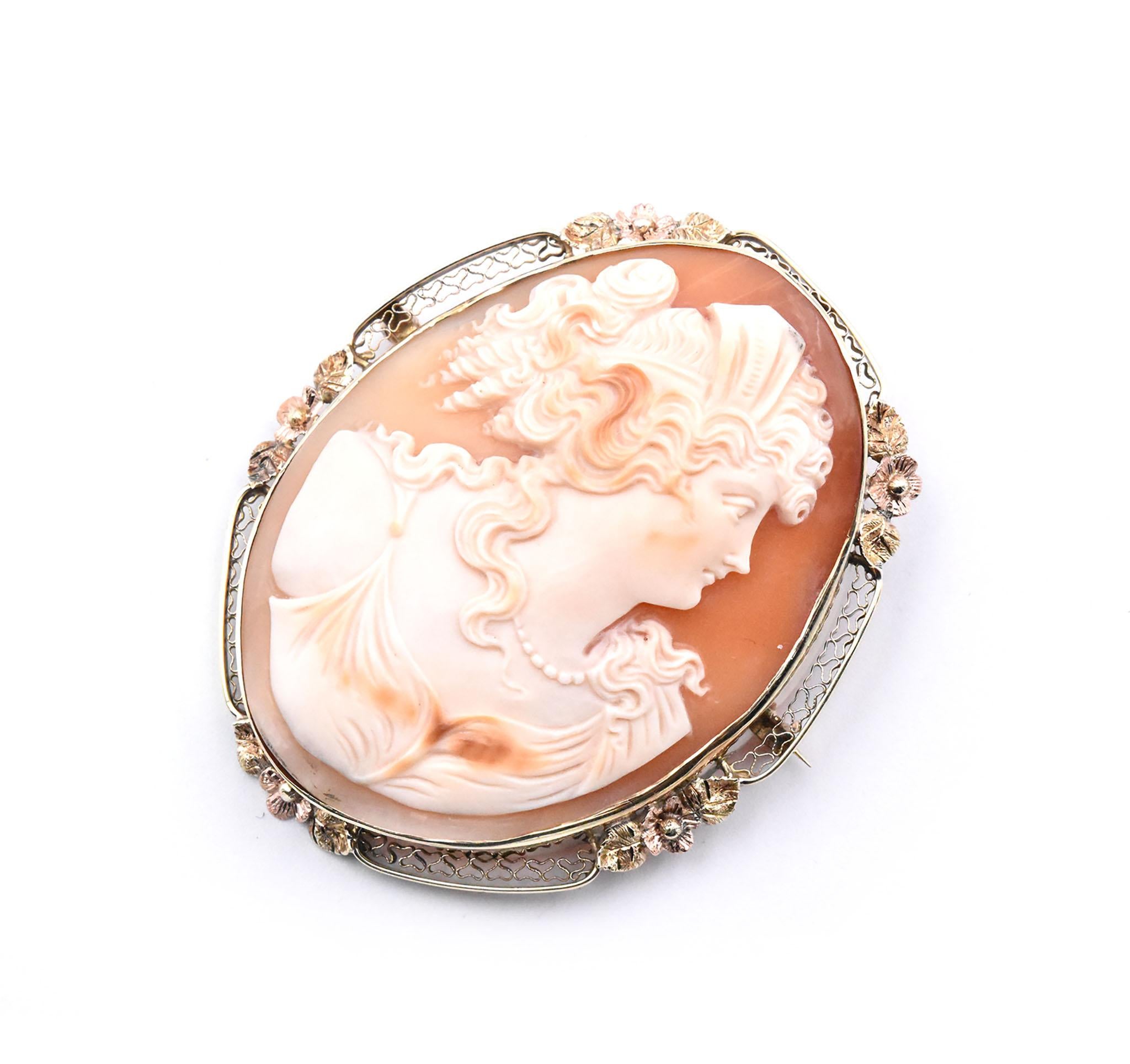 vintage cameo brooches