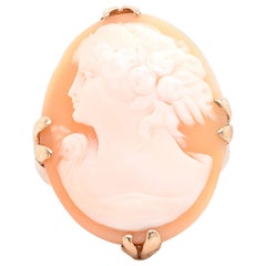 14 Karat Yellow Gold Vintage Cameo Ring