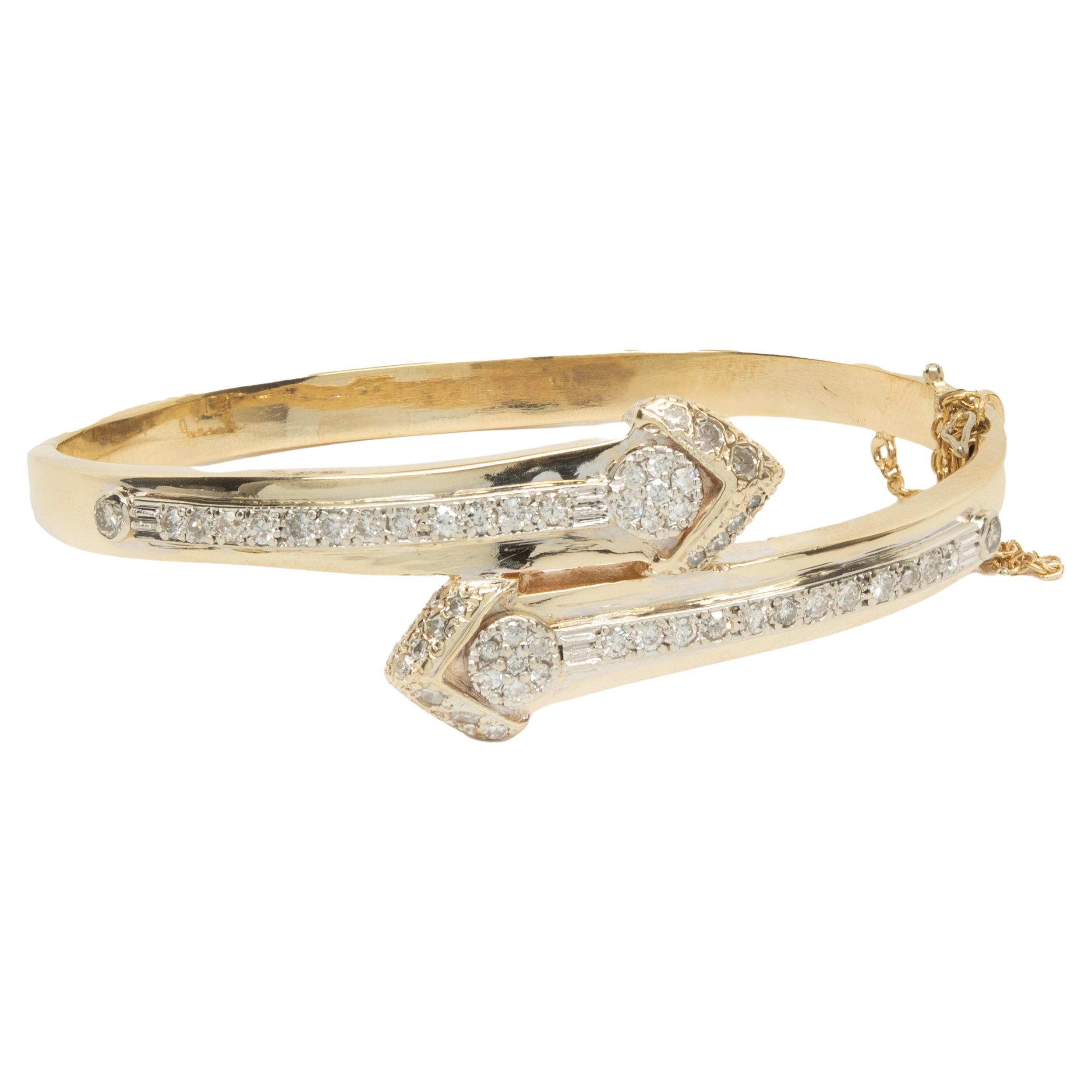 Art Nouveau Snake Bracelet Mine Cut Diamond Head 14 Karat For Sale at 1stDibs snake diamond head