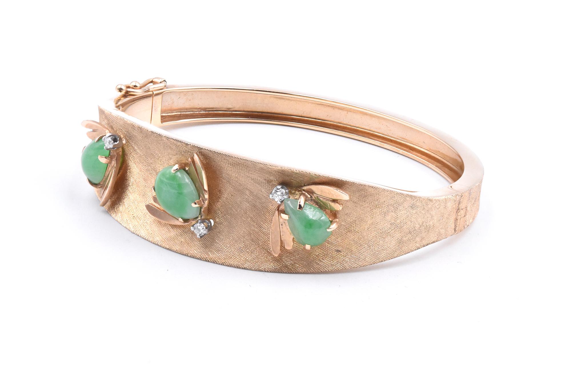 vintage jade and gold bracelet