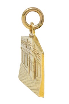 14 Karat Yellow Gold Vintage Jewelry Store Front Charm
