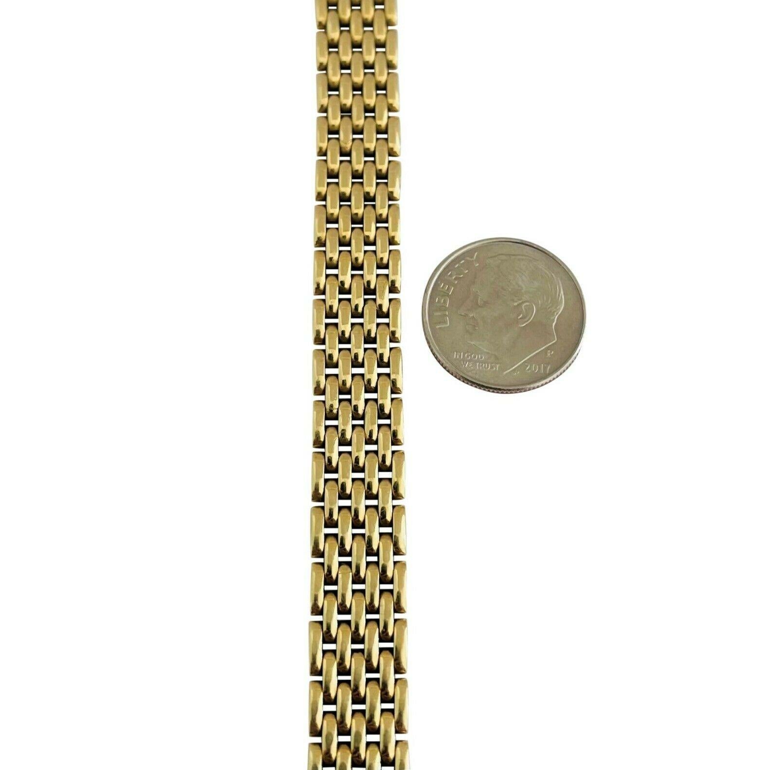14 Karat Yellow Gold Vintage Milor Panther Link Bracelet Italy In Good Condition In Guilford, CT