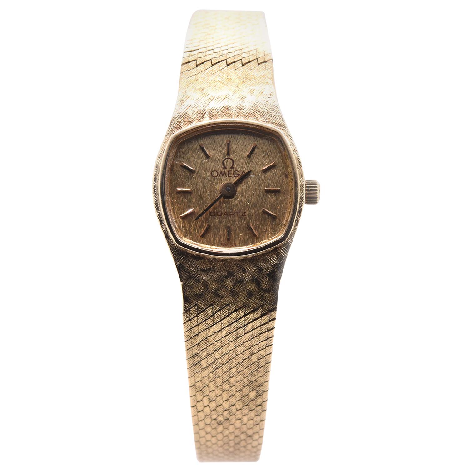 omega gold watch vintage