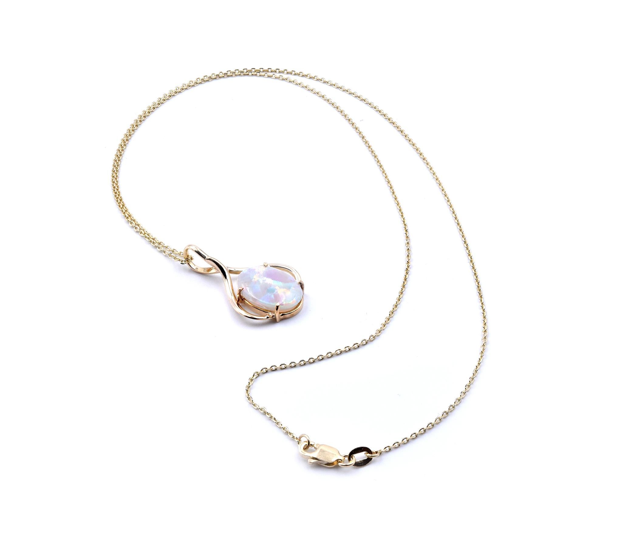 vintage opal necklace gold