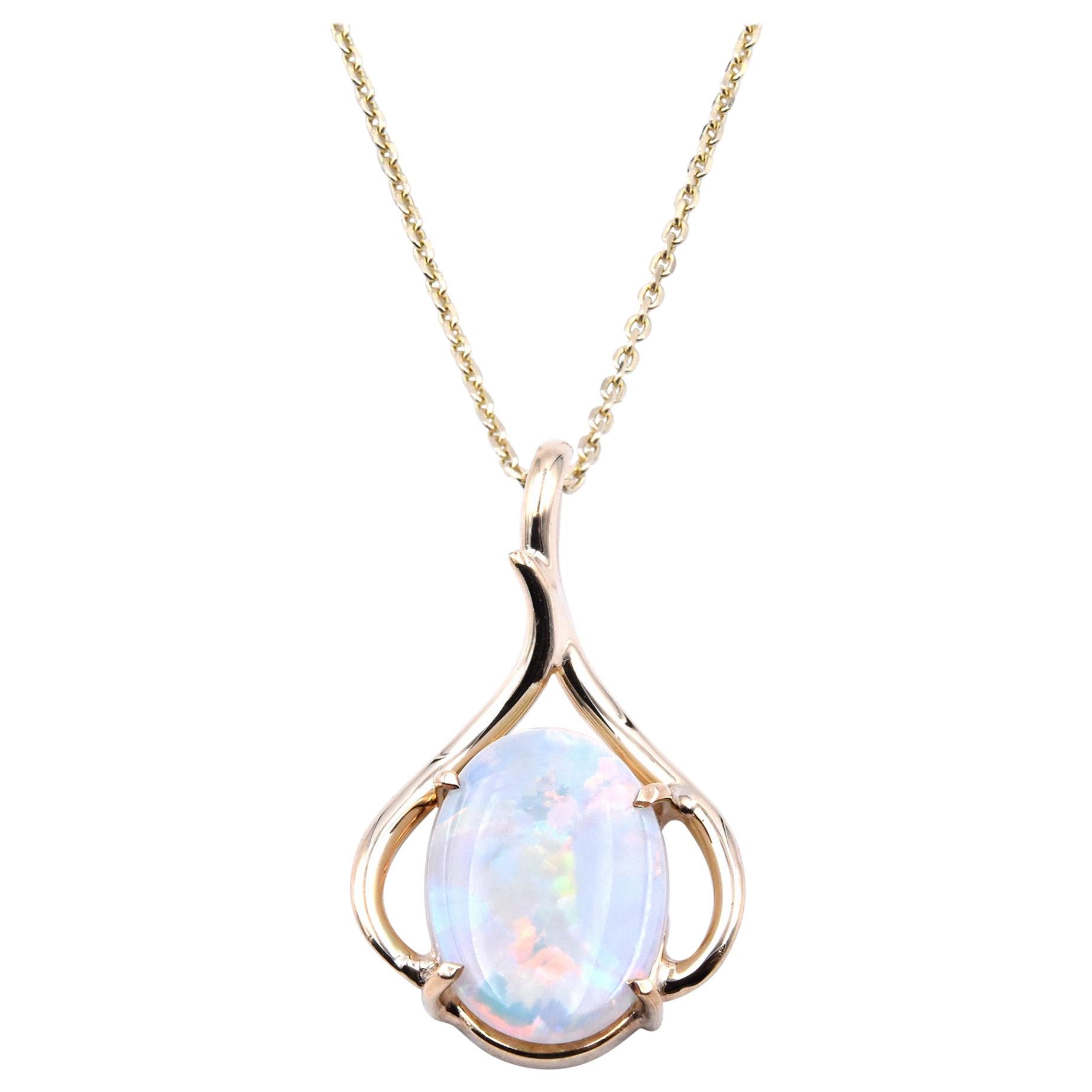 Swell Necklace - Opal – Dandelion Jewelry