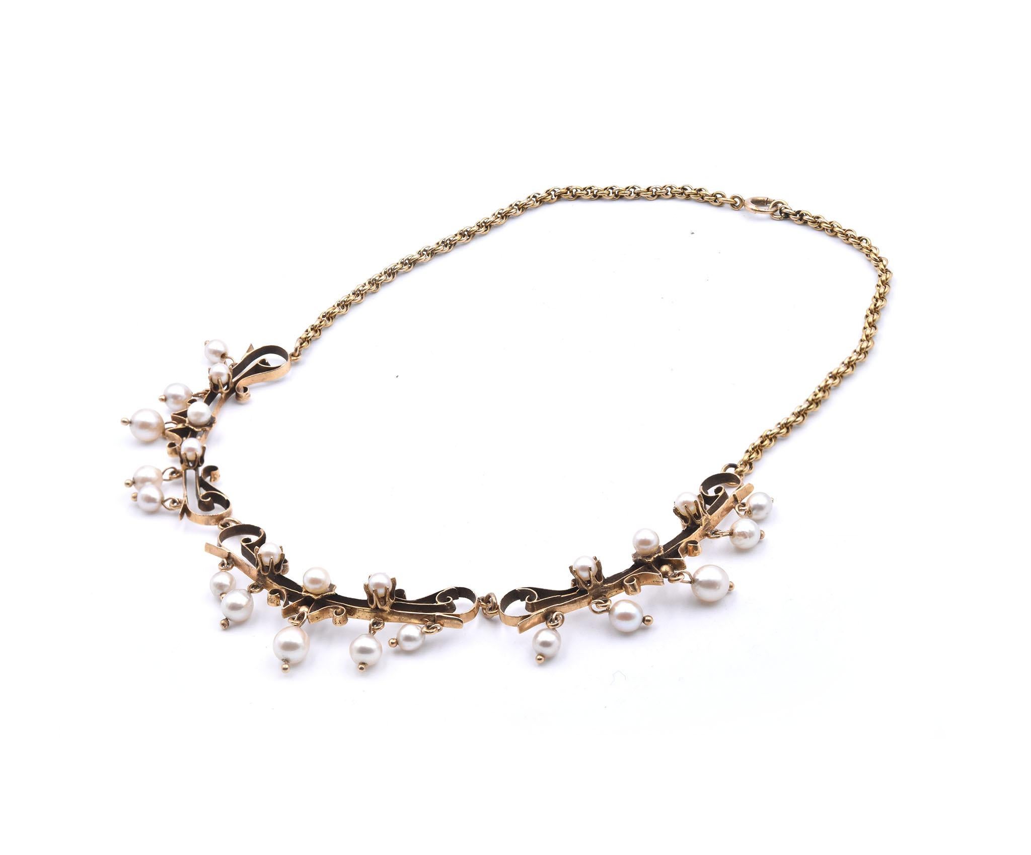 antique pearl choker necklace