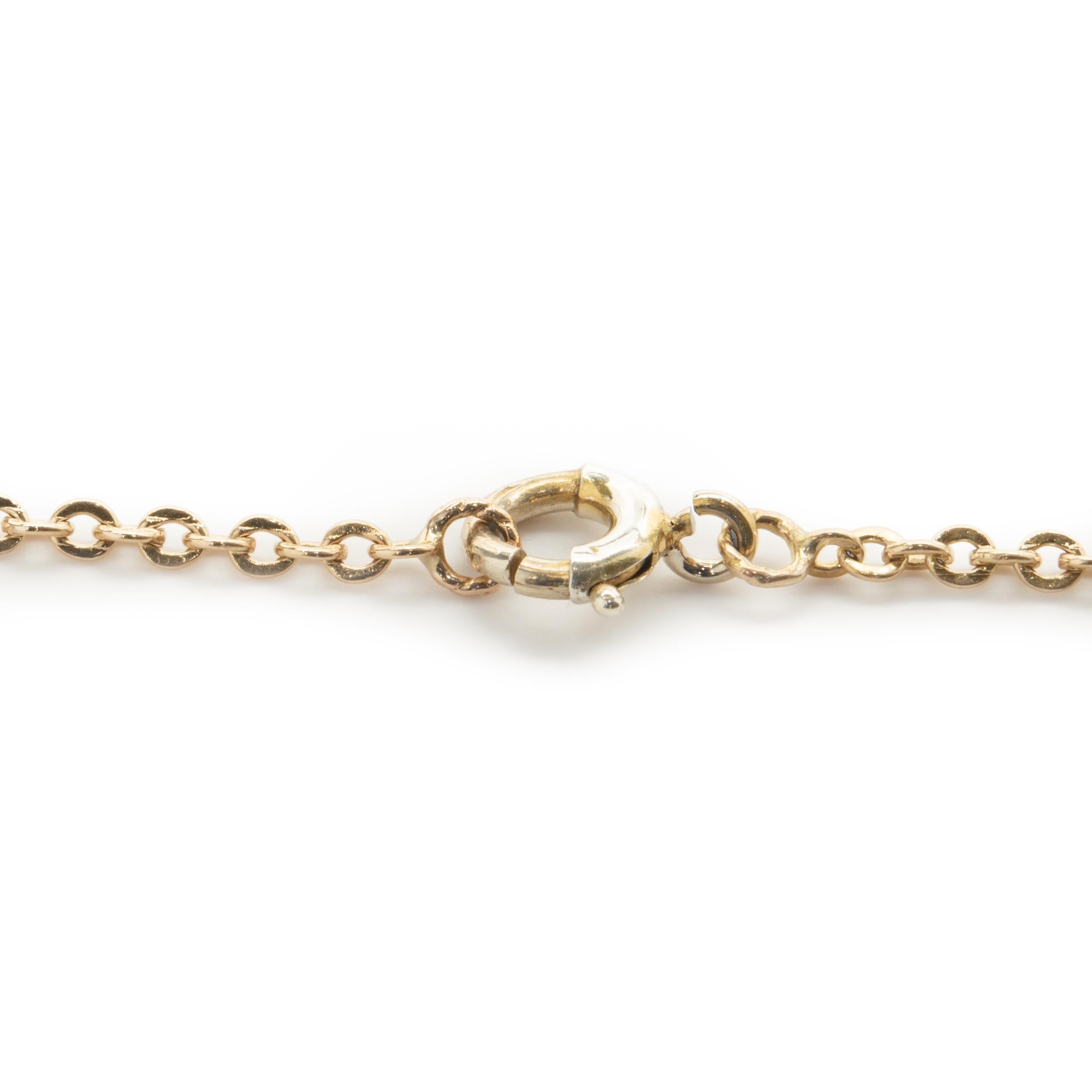 14 Karat Gelbgold Vintage Perlen- und Saphir-Halskette im Zustand „Gut“ in Scottsdale, AZ