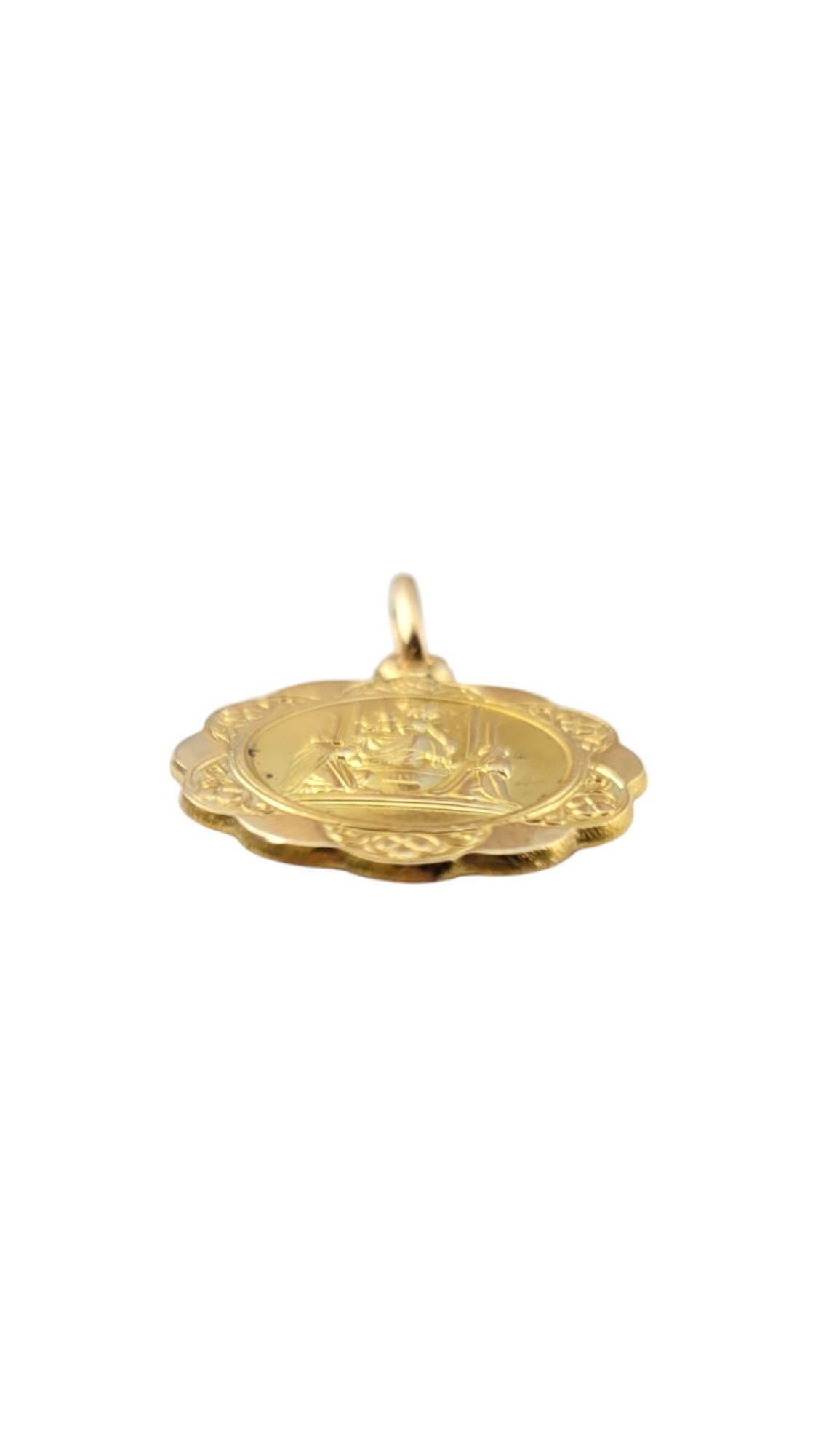 Women's 14 Karat Yellow Gold Virgin Mary and Baby Jesus Pendant #20858