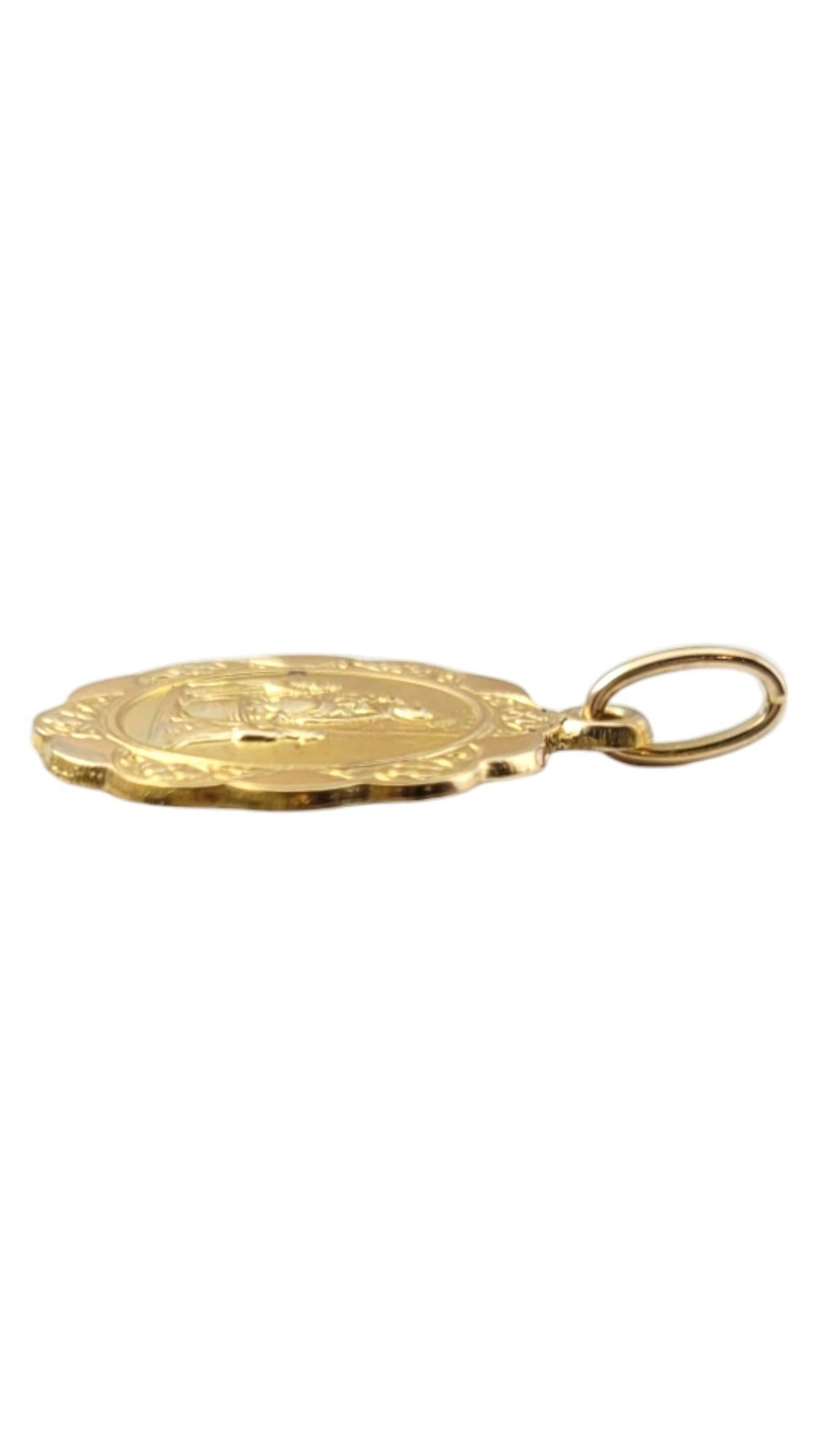 14 Karat Yellow Gold Virgin Mary and Baby Jesus Pendant #20858 1