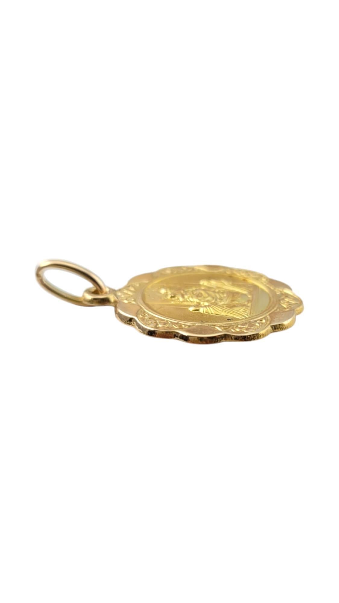 14 Karat Yellow Gold Virgin Mary and Baby Jesus Pendant #20858 2