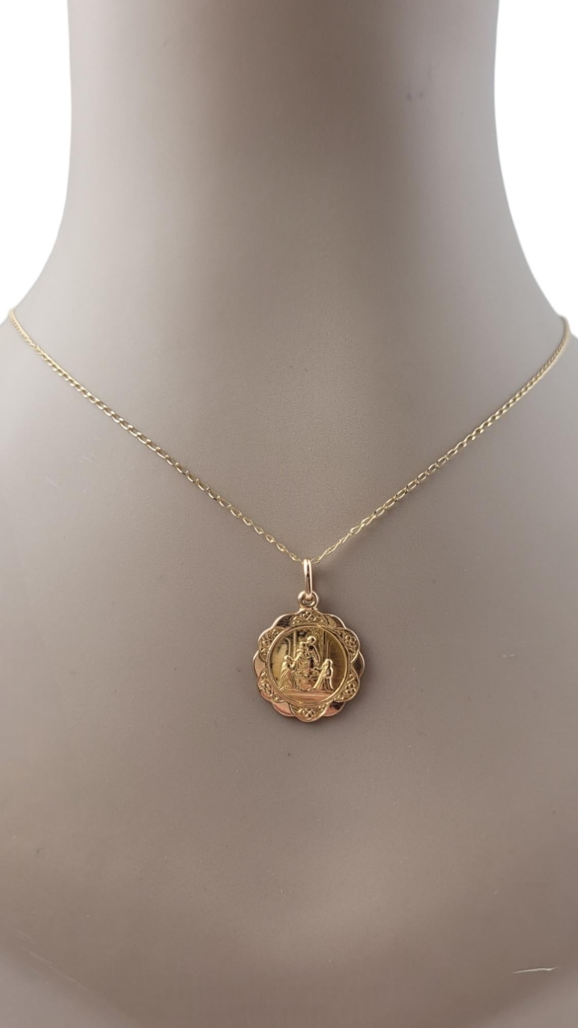 14 Karat Yellow Gold Virgin Mary and Baby Jesus Pendant #20858 5