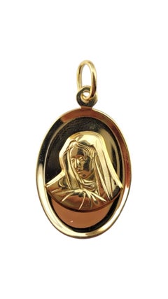 14 Karat Yellow Gold Virgin Mary Pendant #20857