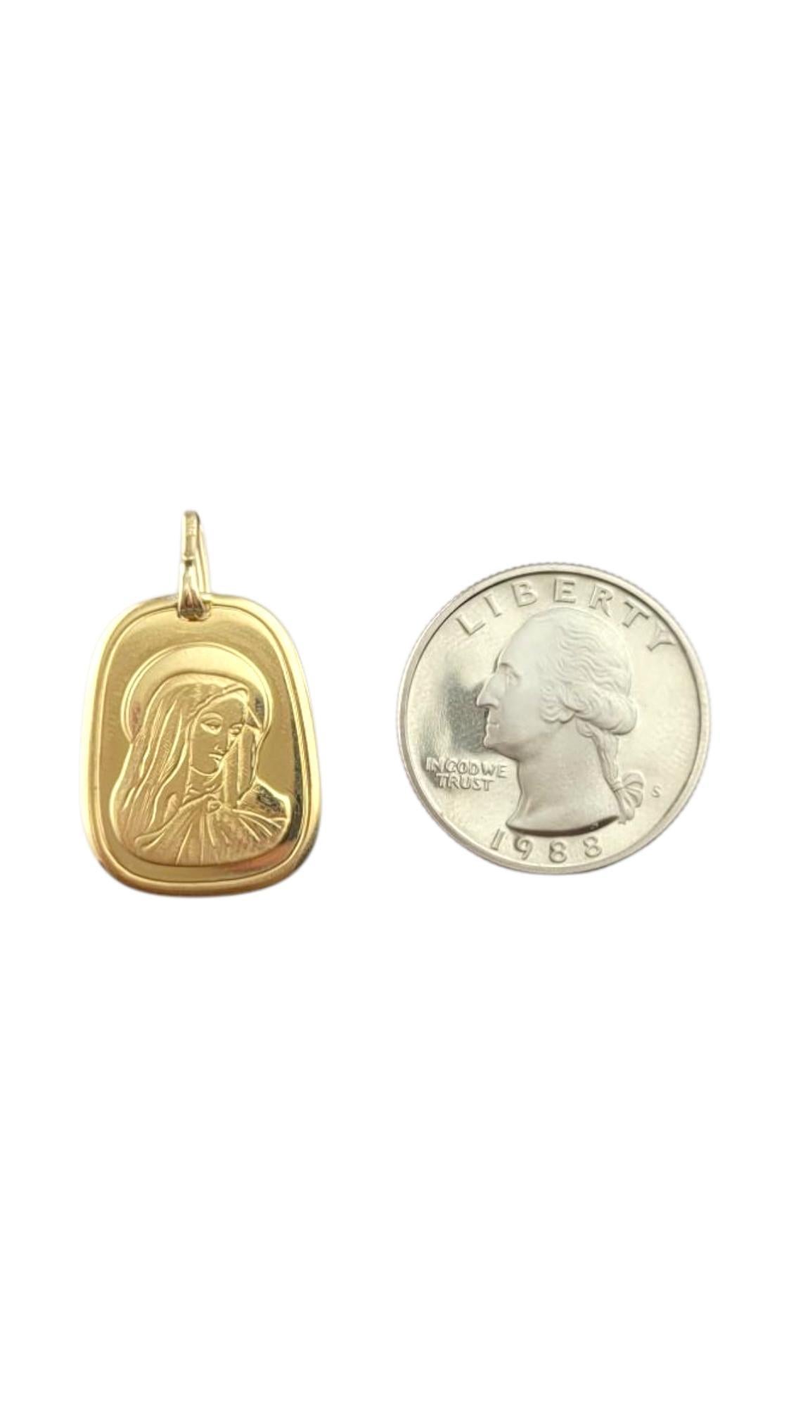 Pendentif Vierge Marie en or jaune 14 carats #21321 en vente 3