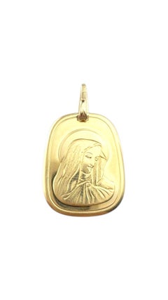 14 Karat Yellow Gold Virgin Mary Pendant #21321