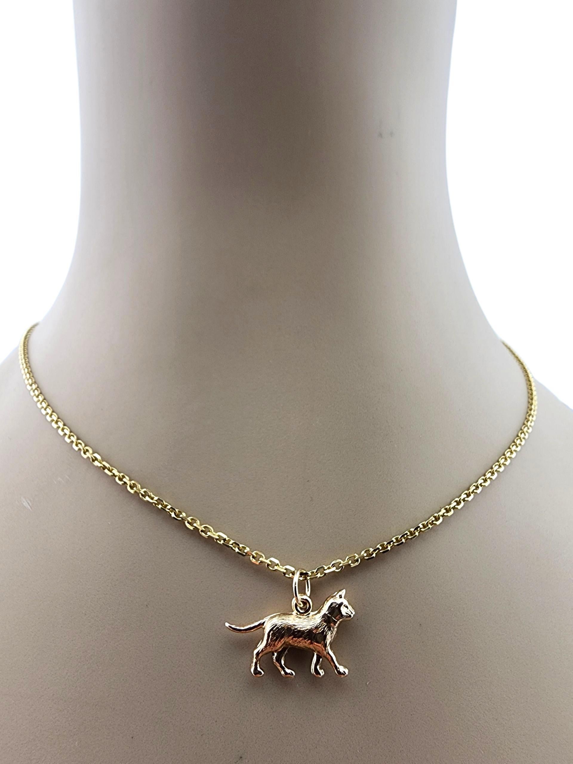 Charm per gatti da passeggio in oro giallo 14 carati #23281 in vendita 4