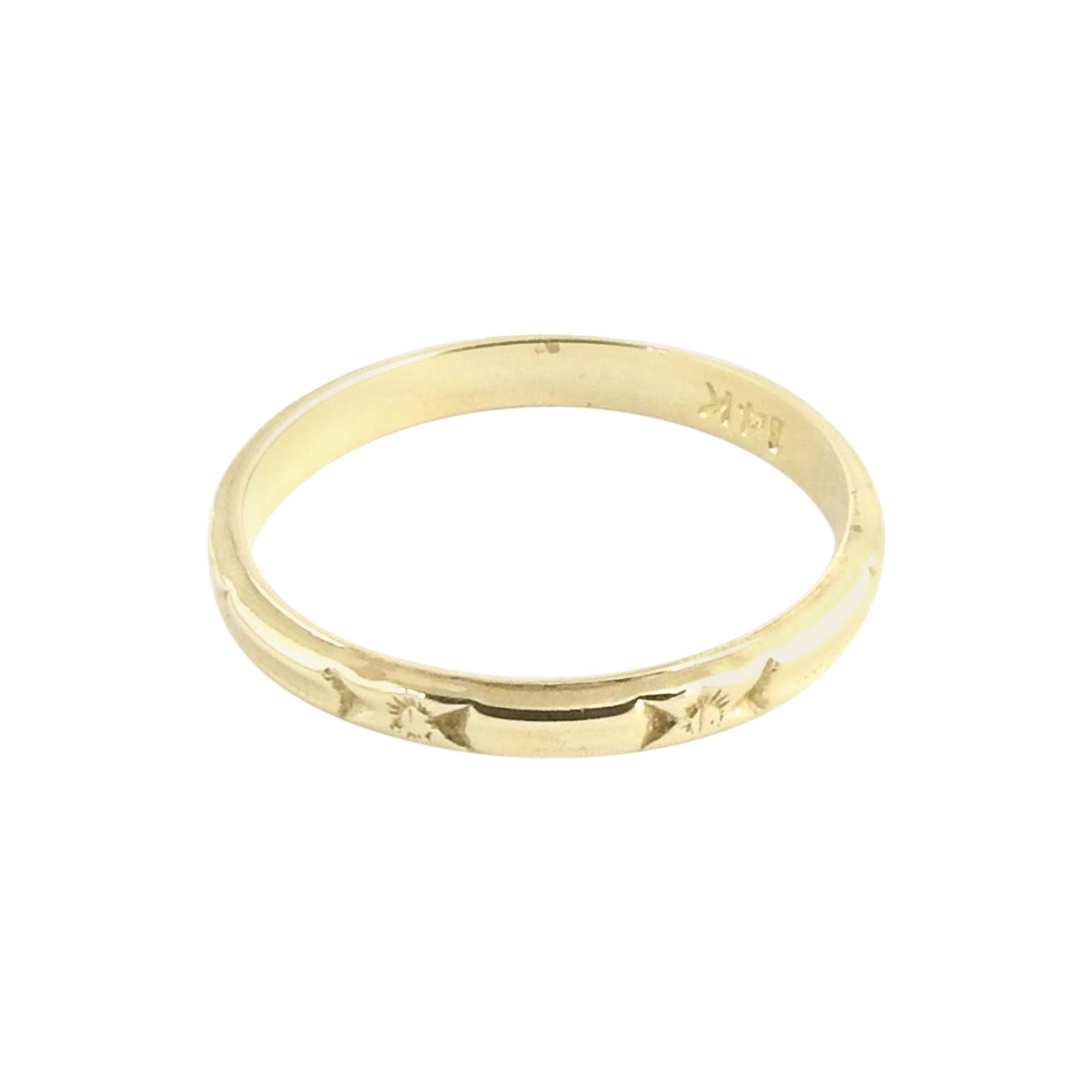 14 Karat Yellow Gold Wedding Band