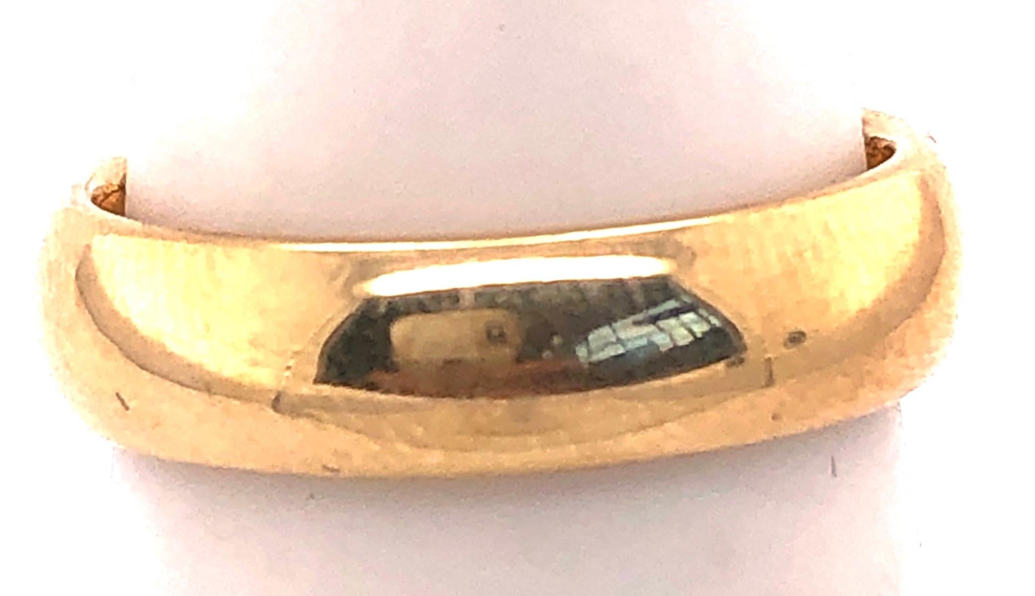 Bague de mariage / alliance en or jaune 14 carats Bon état - En vente à Stamford, CT