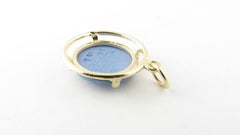14 Karat Yellow Gold Wedgewood Pendant