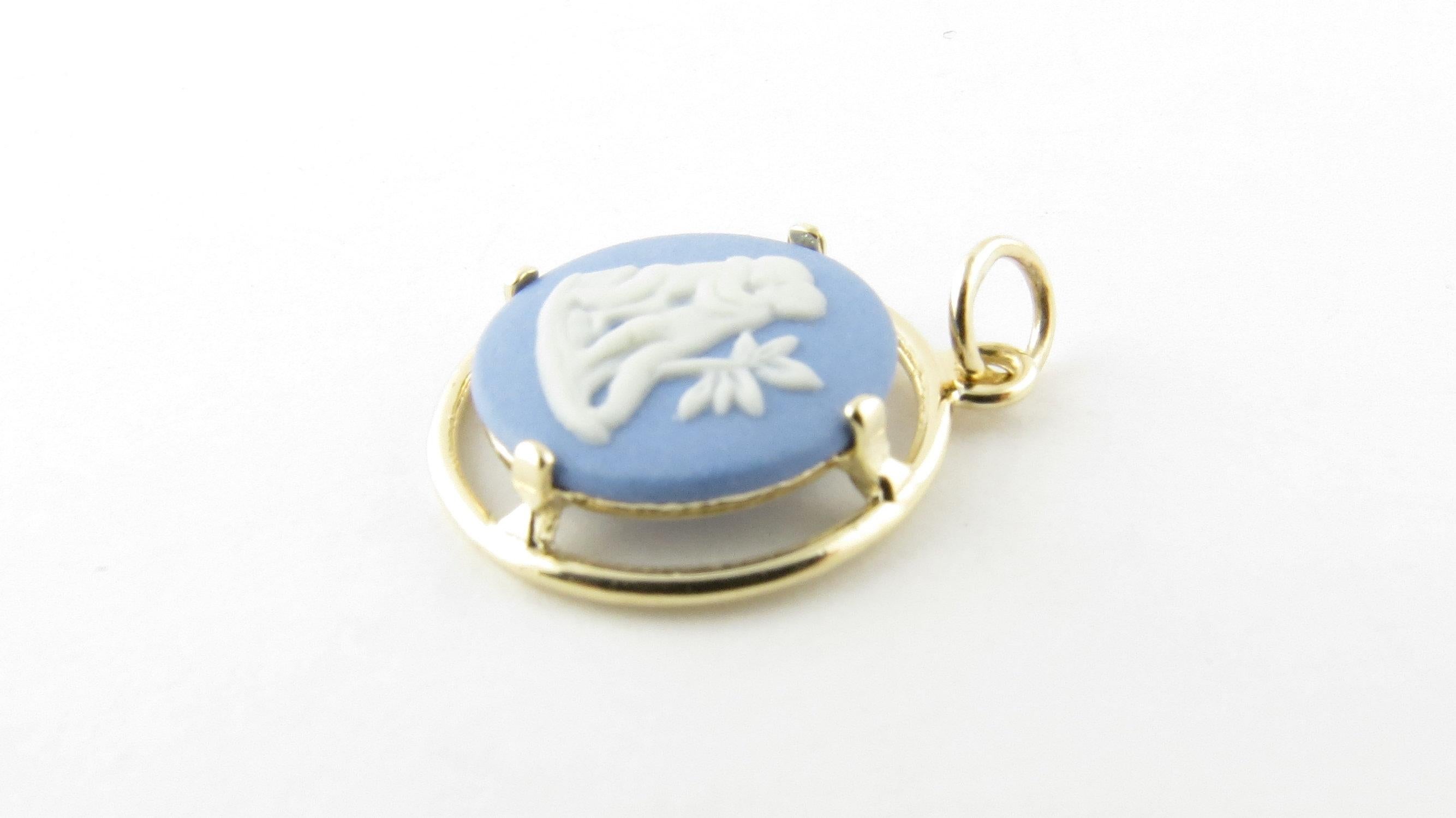 14 Karat Yellow Gold Wedgewood Pendant 1