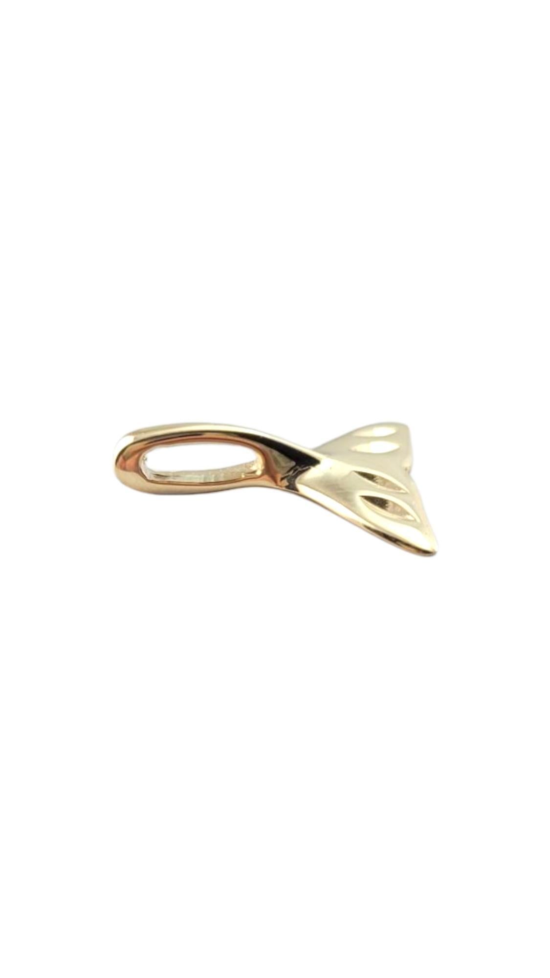 14 Karat Gelbgold Wal-Schleifenanhänger #21324 Damen im Angebot