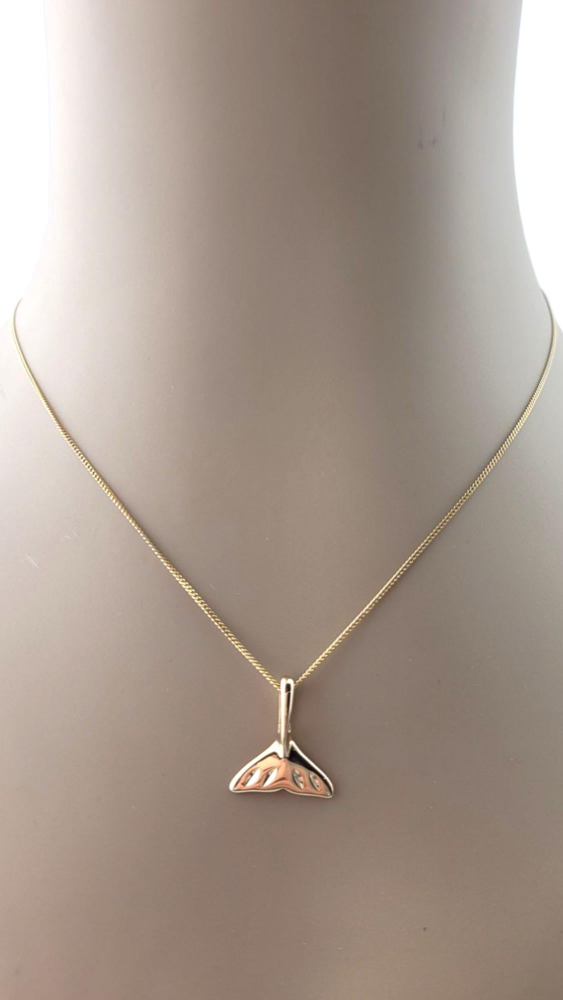 14 Karat Gelbgold Wal-Schleifenanhänger #21324 im Angebot 5