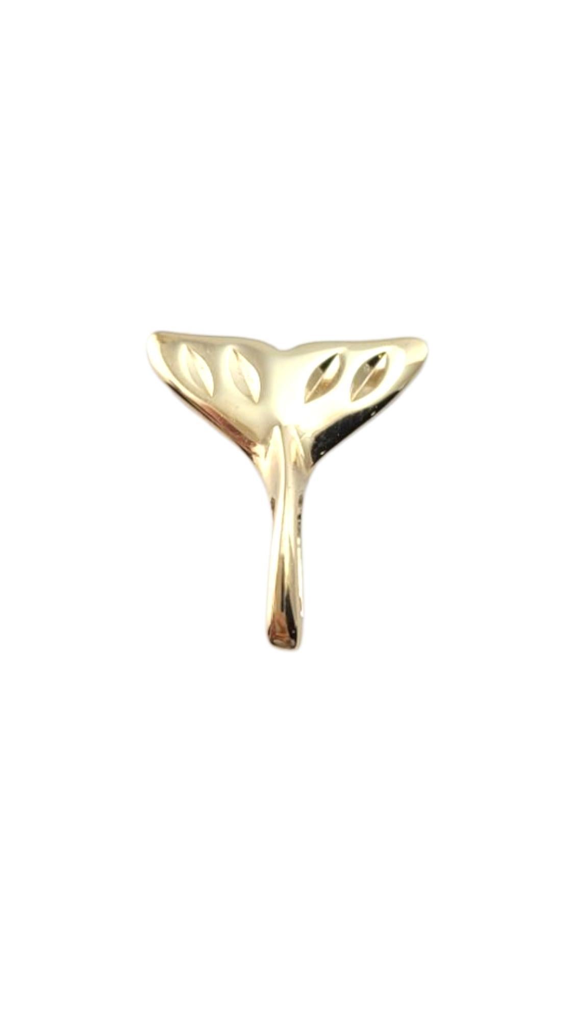 14 Karat Yellow Gold Whale Tail Charm #21324