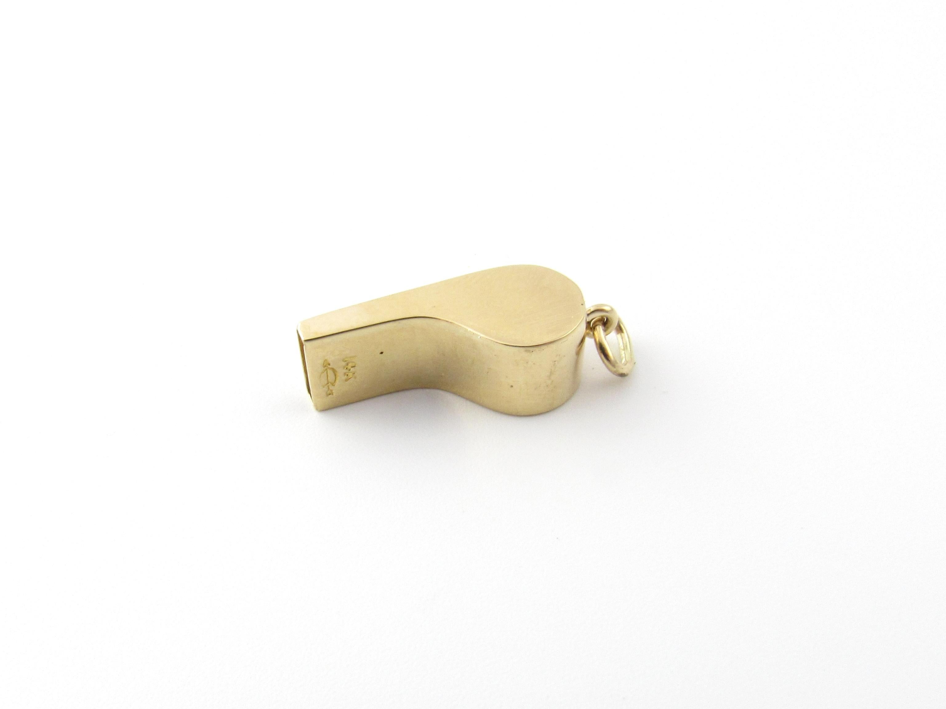 Women's 14 Karat Yellow Gold Whistle Charm
