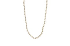 14 Karat Yellow Gold White Akoya Pearl Bead Layer Dainty Classic Choker Necklace