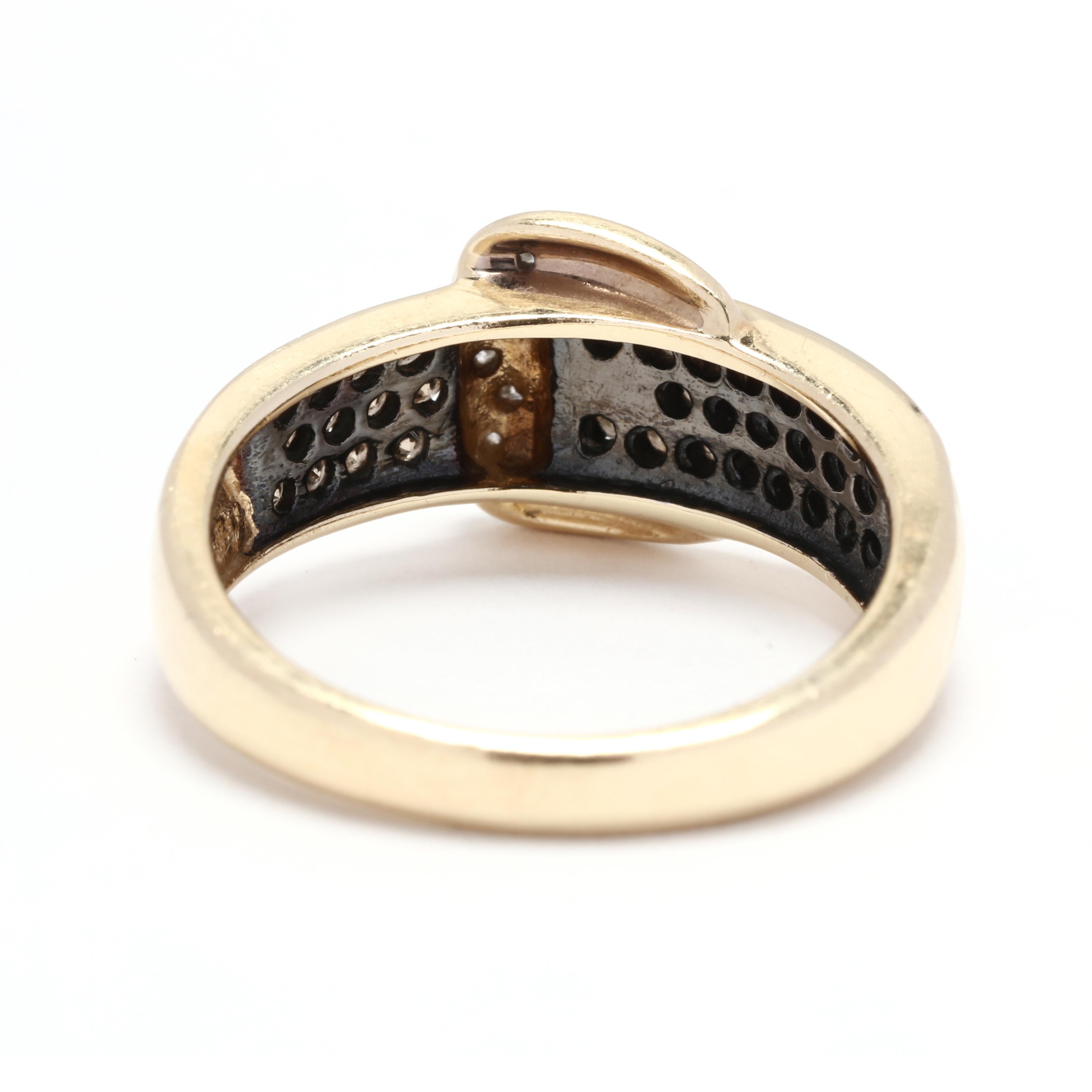 chocolate diamond belt buckle ring