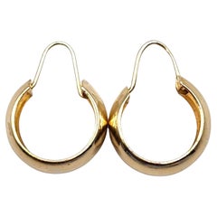 Breite Creolen aus 14 Karat Gelbgold #20448