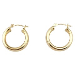 14 Karat Yellow Gold Wide Hoop Earrings #21885