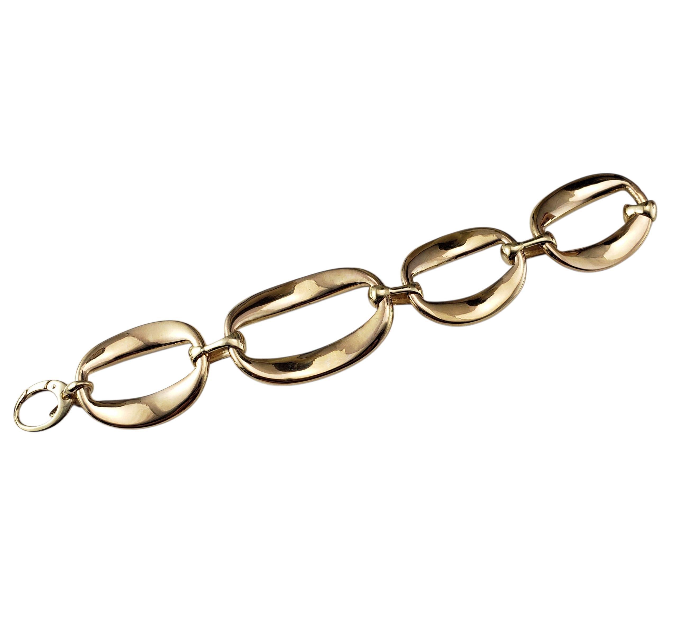 Donna Bracciale a maglie larghe in oro giallo 14 carati #22486 in vendita