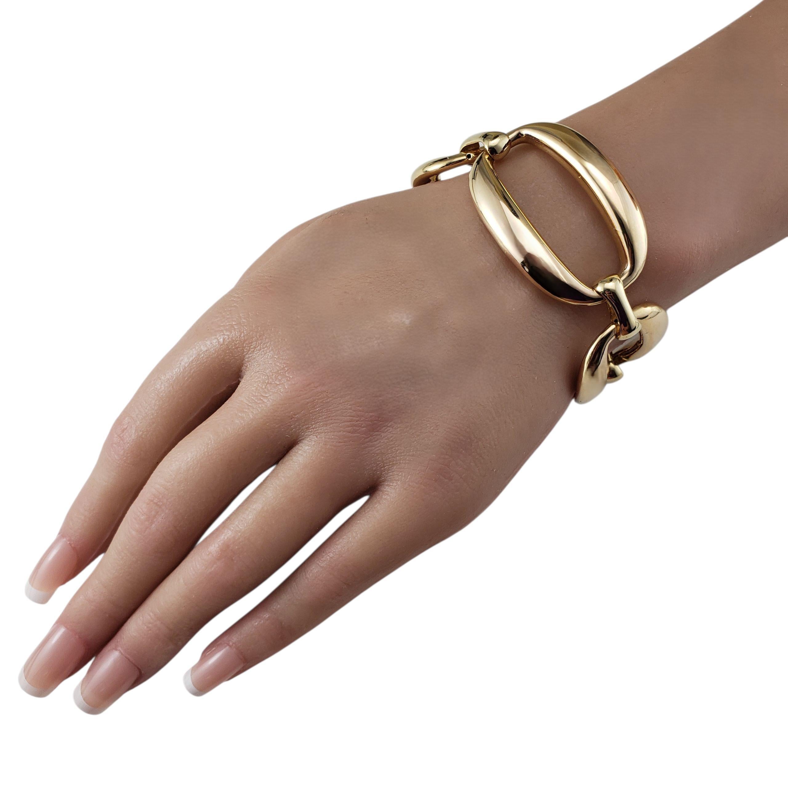 Bracciale a maglie larghe in oro giallo 14 carati #22486 in vendita 2