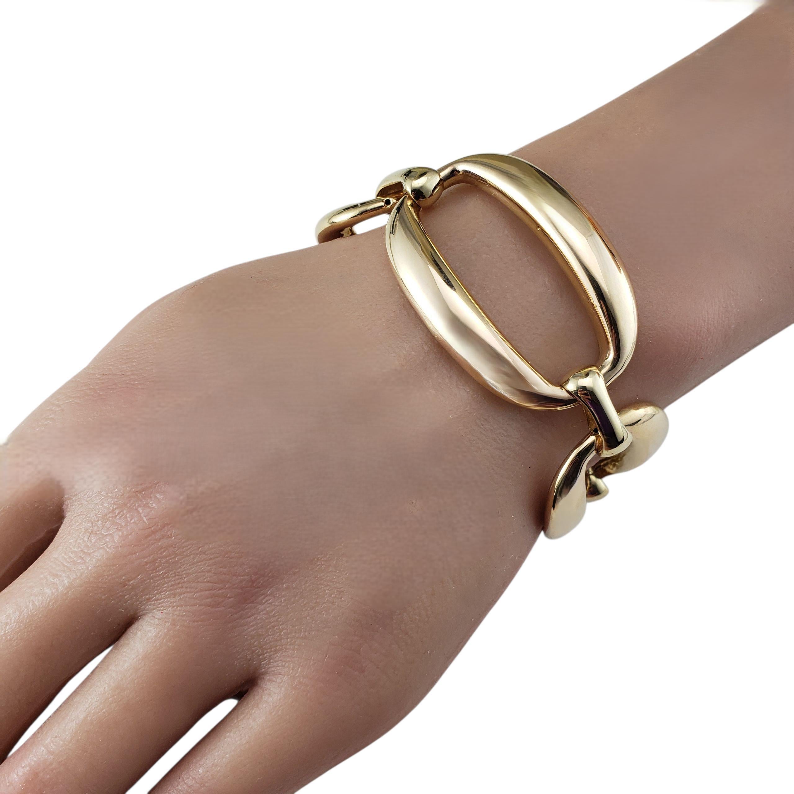 Bracciale a maglie larghe in oro giallo 14 carati #22486 in vendita 3