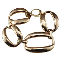 Bracciale a maglie larghe in oro giallo 14 carati #22486