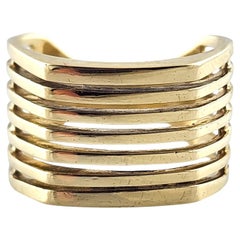 14 Karat Yellow Gold Wide Multi Band Ring Size 9.5 #19276