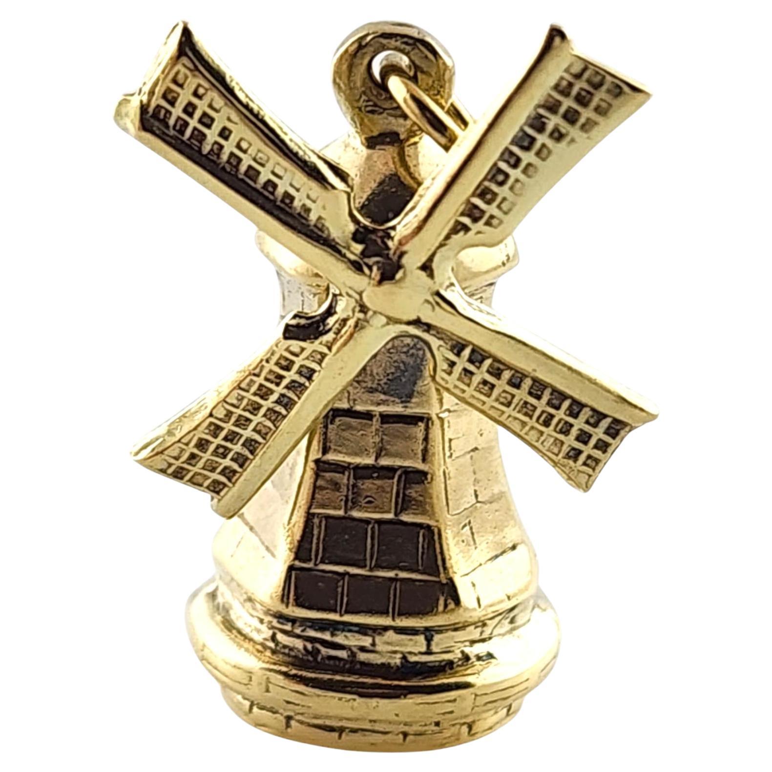 14 Karat Yellow Gold Windmill Charm #19408 For Sale at 1stDibs