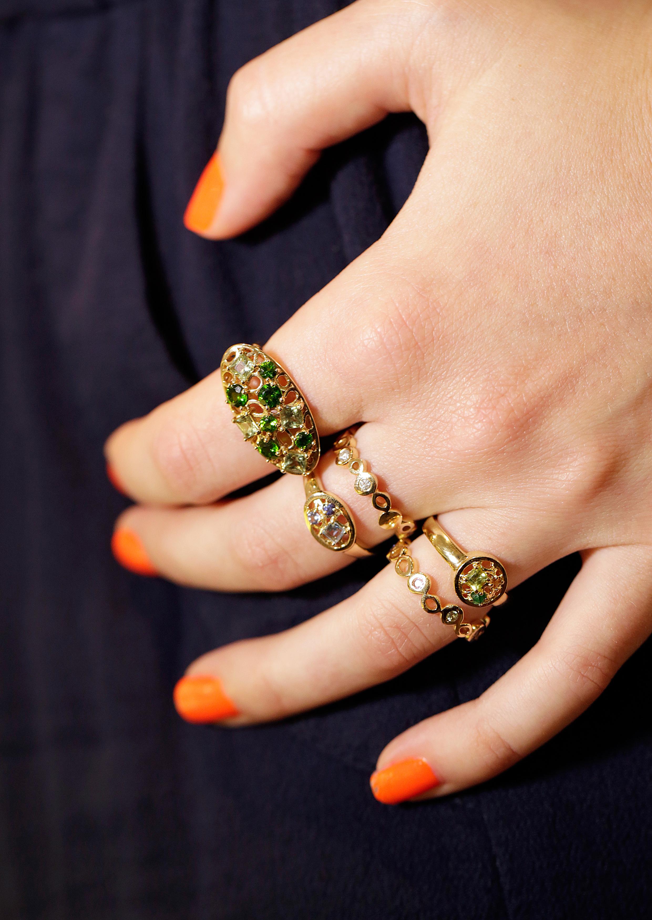 green gemstones for rings