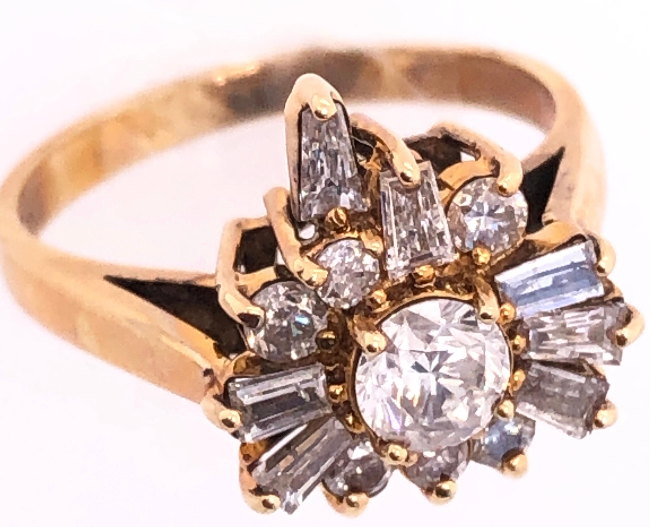 14 Karat Yellow Gold Fashion Ring with Diamonds.
1.00 total diamond weight.
Size 7.25
4 grams total weight.