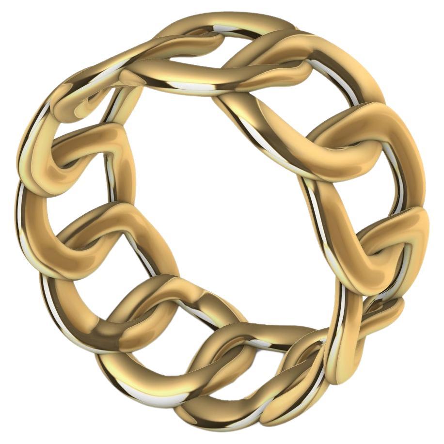For Sale:  14 Karat Yellow Gold Woman's Curb Chain Ring
