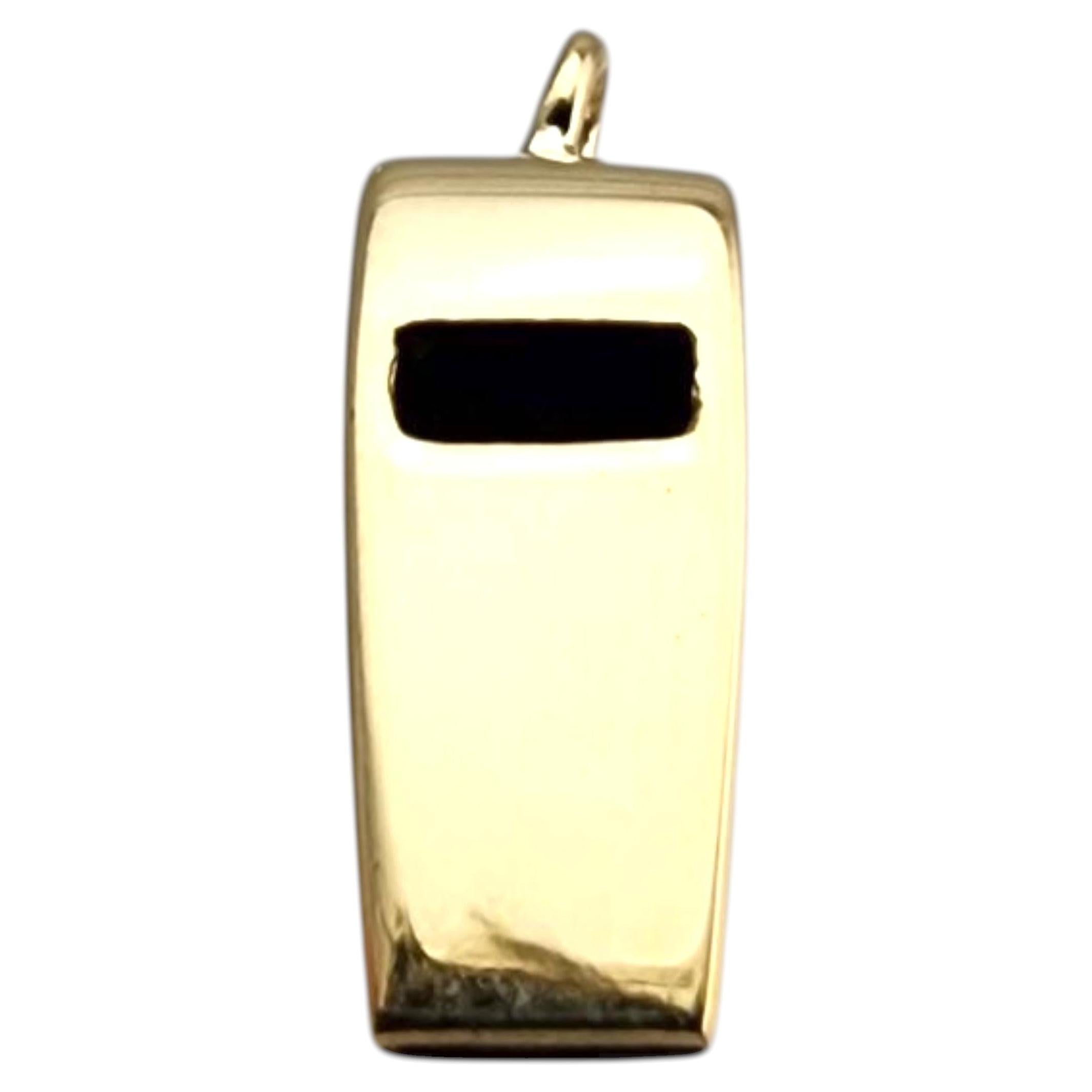 14 Karat Yellow Gold Working Whistle Charm #23917