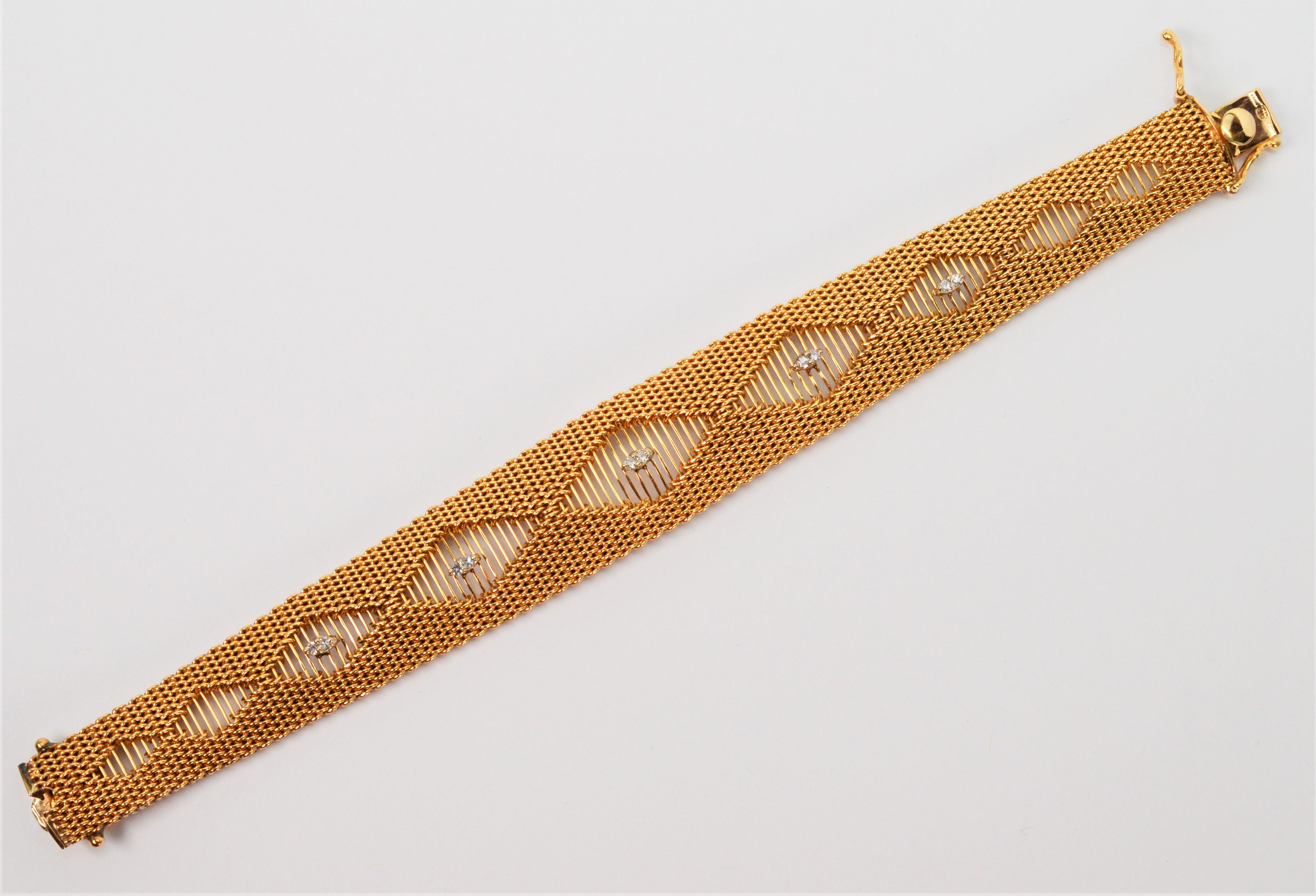 italian gold mesh bracelet