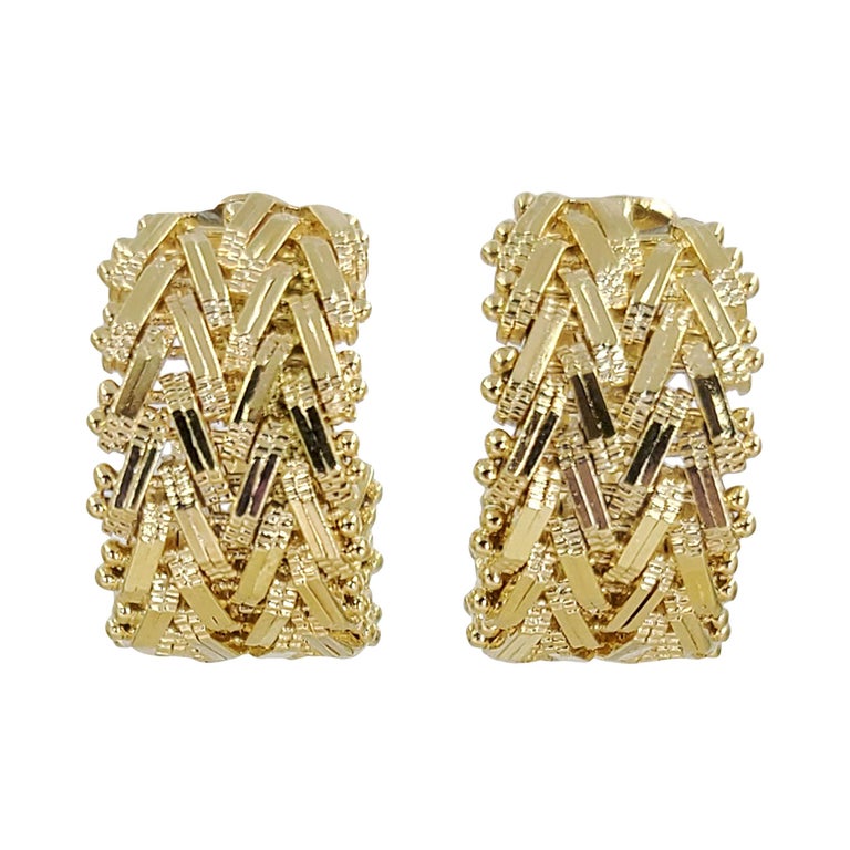 Gorgeous vintage 1970s HUGE Gold Tone HOOP Earrings