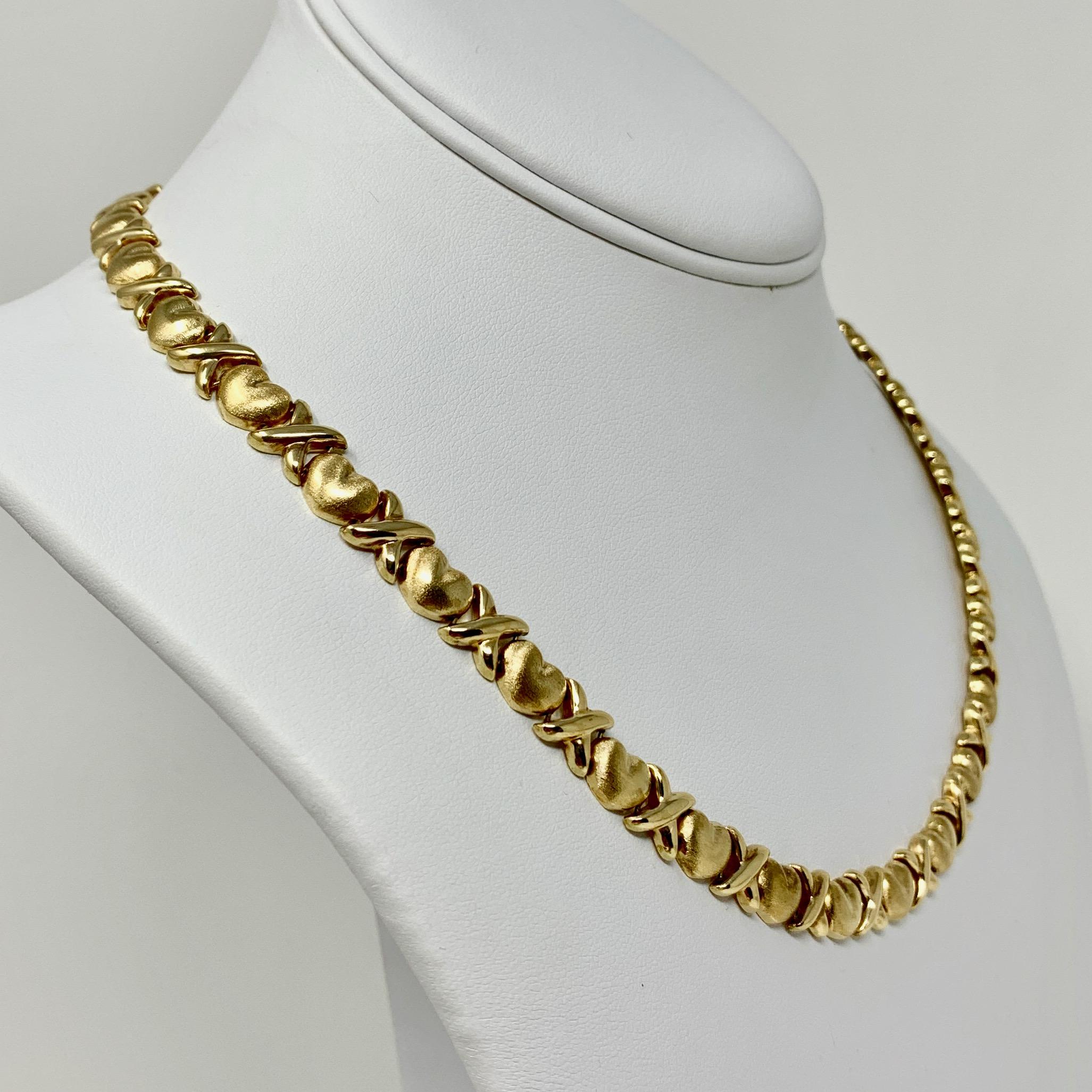 Aurelia Xo Hugs Kisses Charm Necklace in 9ct Rose Gold — The Jewel Shop