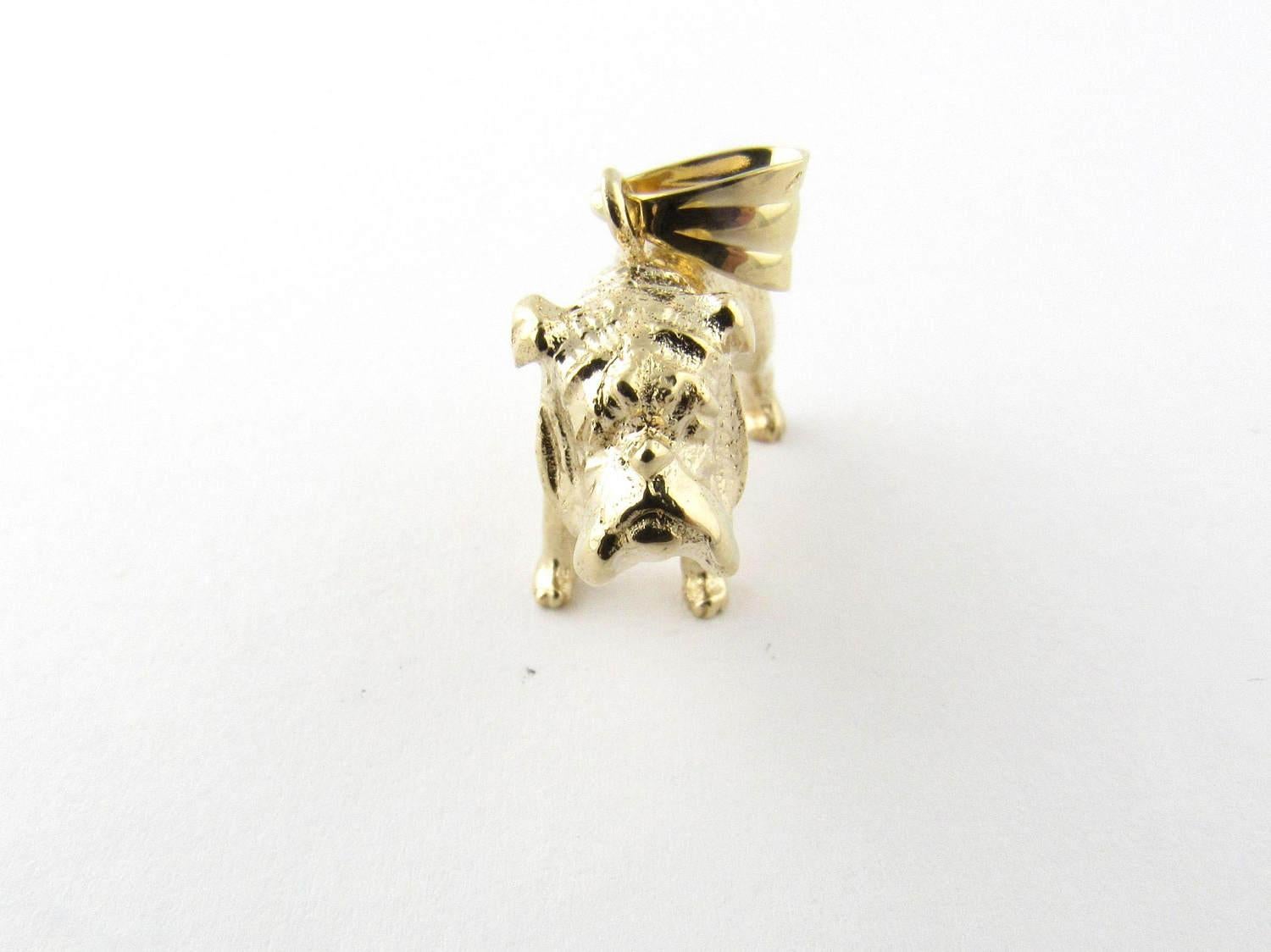 14 Karat Yellow Neapolitan Mastiff Charm 1