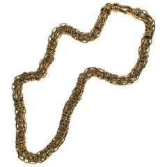 14 Karat Yellow Open Link Necklace